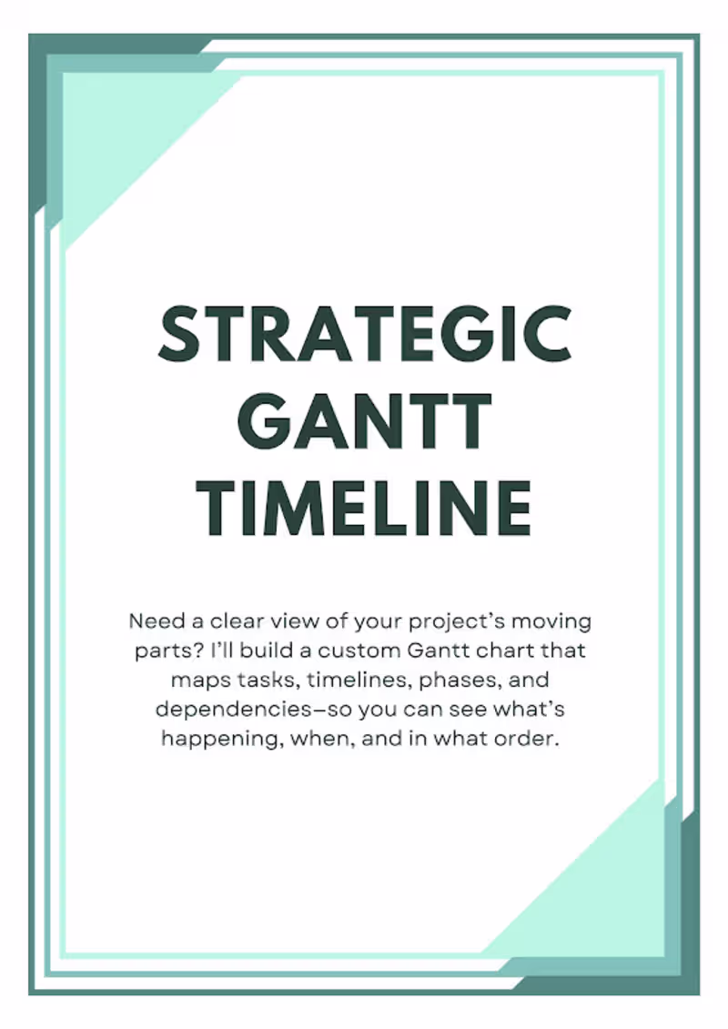 Cover image for Strategic Gantt Timeline