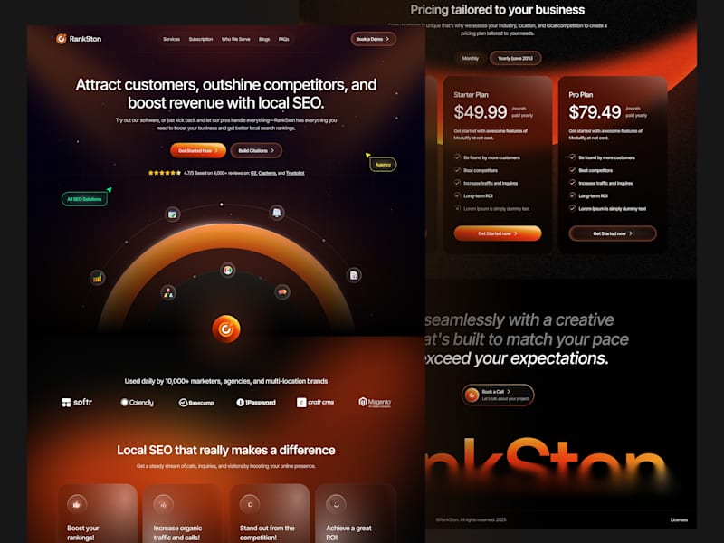 Cover image for RankSton Local SEO Agency Landing Page Design & Development