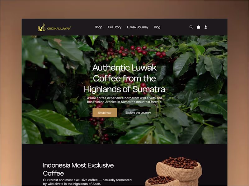 Cover image for UI/UX : Website Redesign for a Luxury Coffee Brand