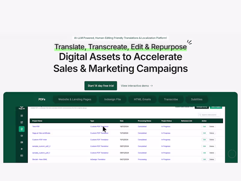 Cover image for Development of Vaga.ai Localization Platform