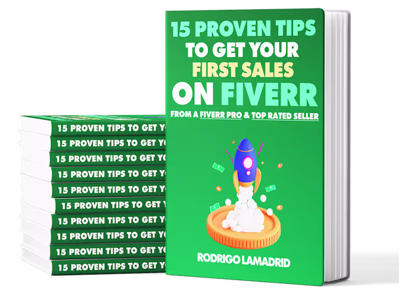 Cover image for 📗 Ebook: 15 Proven Tips To Get Your First Sales On Fiverr