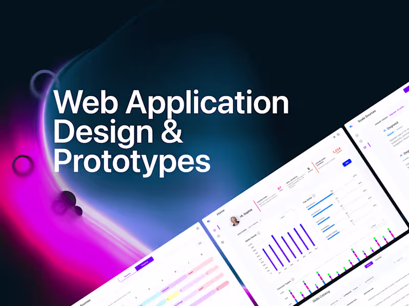 Cover image for  Web Application Design & Prototypes