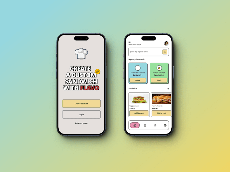 Cover image for Flavo App UI Design
