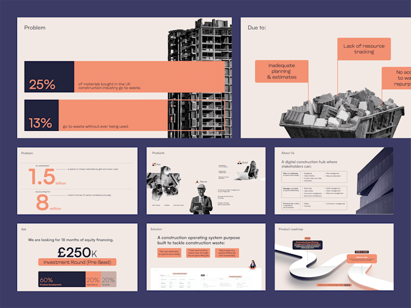 Cover image for Construction Tech Pitch Deck Design