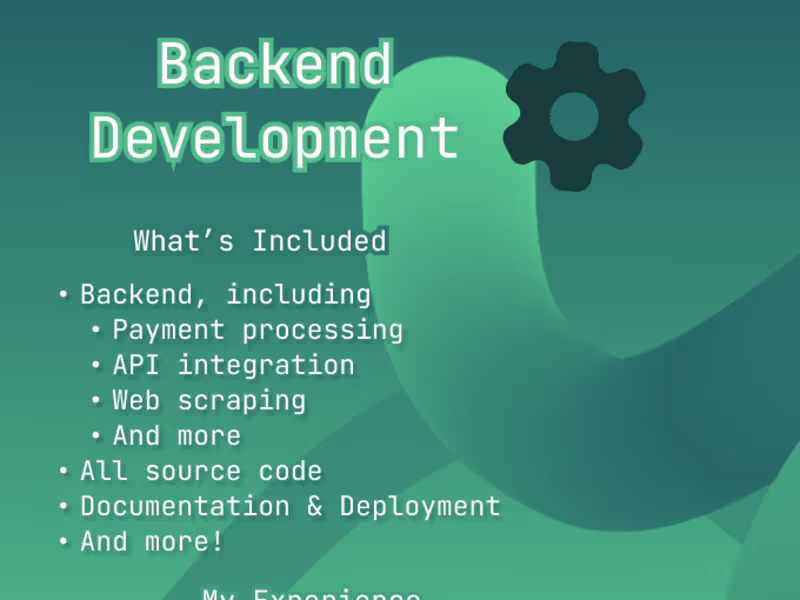 Cover image for Backend Development