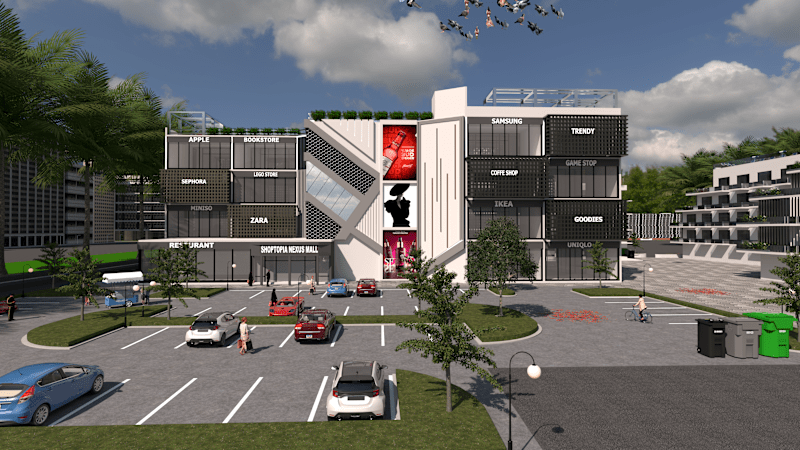 Cover image for Commercial Shopping Complex with Hotel Design