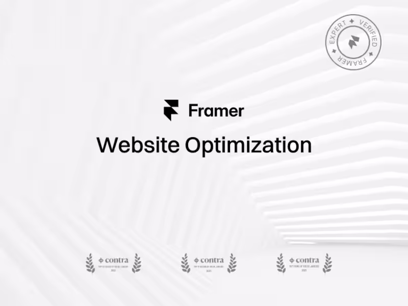 Cover image for Framer Website Optimization