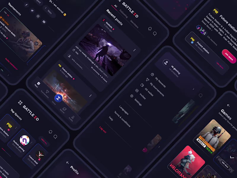 Cover image for BattleXO - Gaming platform UI/UX Design