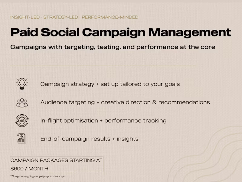 Cover image for Paid Social Ads Strategy & Campaign Setup