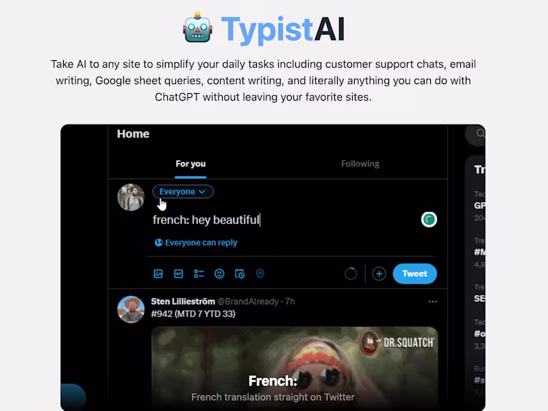 Cover image for Typist AI