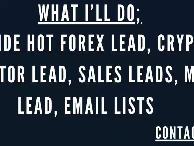 Cover image for I WILL TARGETED FOREX LEADS, EMAIL LIST, CRYPTO LEADS