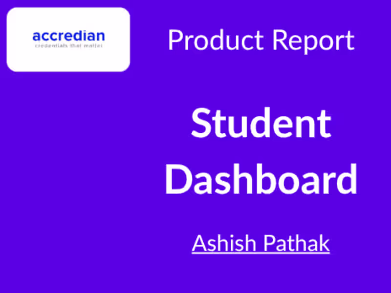 Cover image for Student Dashboard Development for Accredian