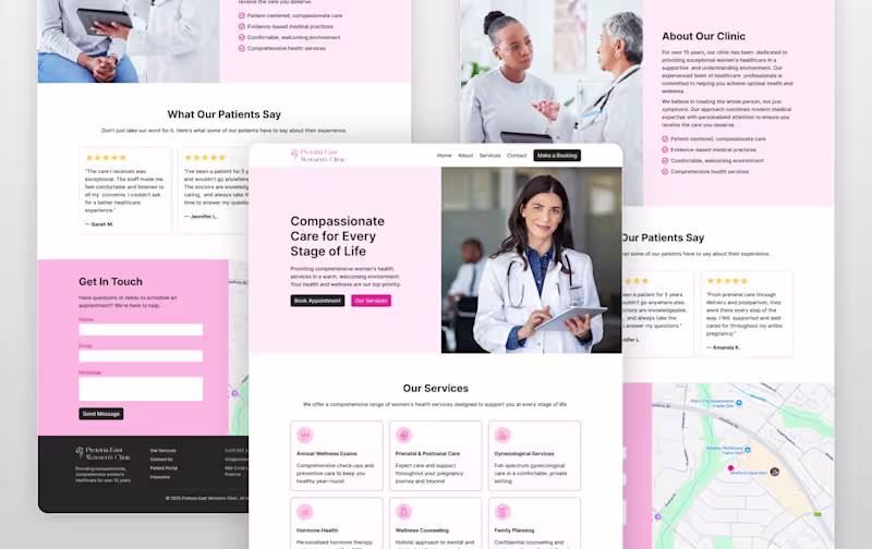 Cover image for Web Design for Women's Health Clinic