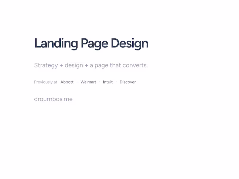 Cover image for Landing Page Design