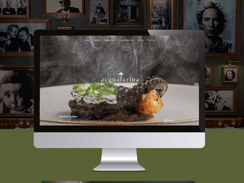 Cover image for acquafarina - website build.