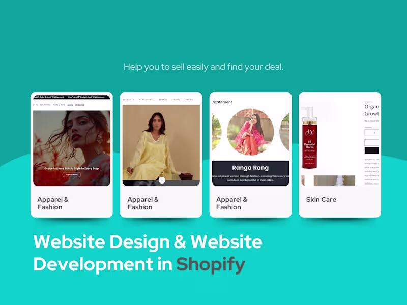 Cover image for Website Design & Website Development in Shopify