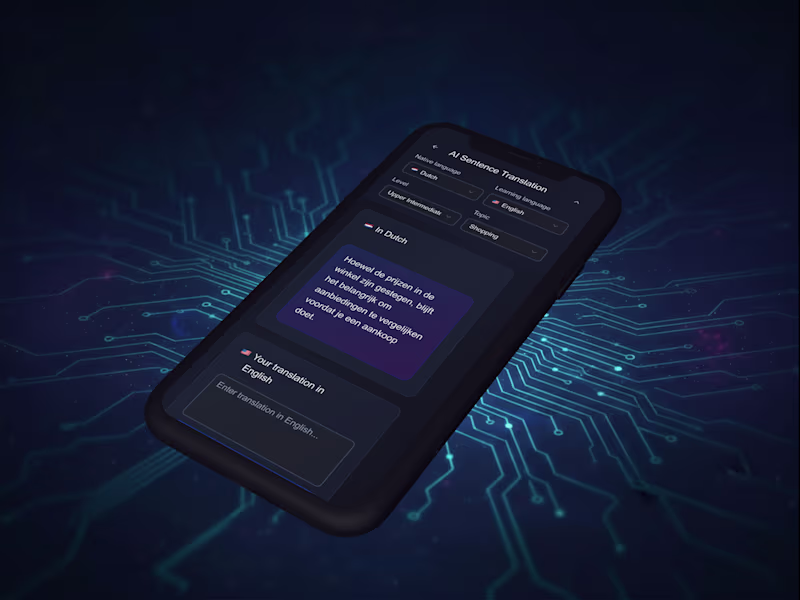 Cover image for An interactive language-learning app prototype