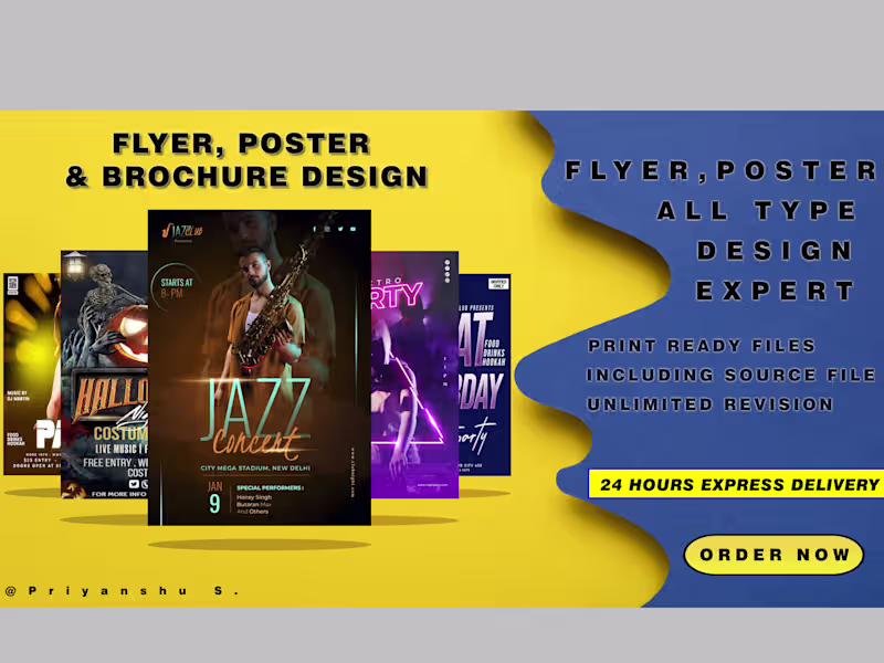 Cover image for I will design professional flyer, brochure, poster, banner
