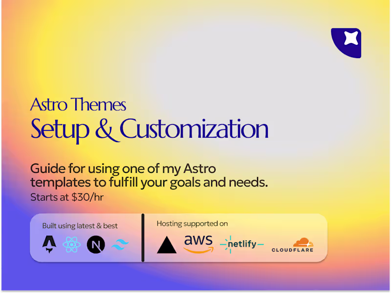 Cover image for Astro Template Setup