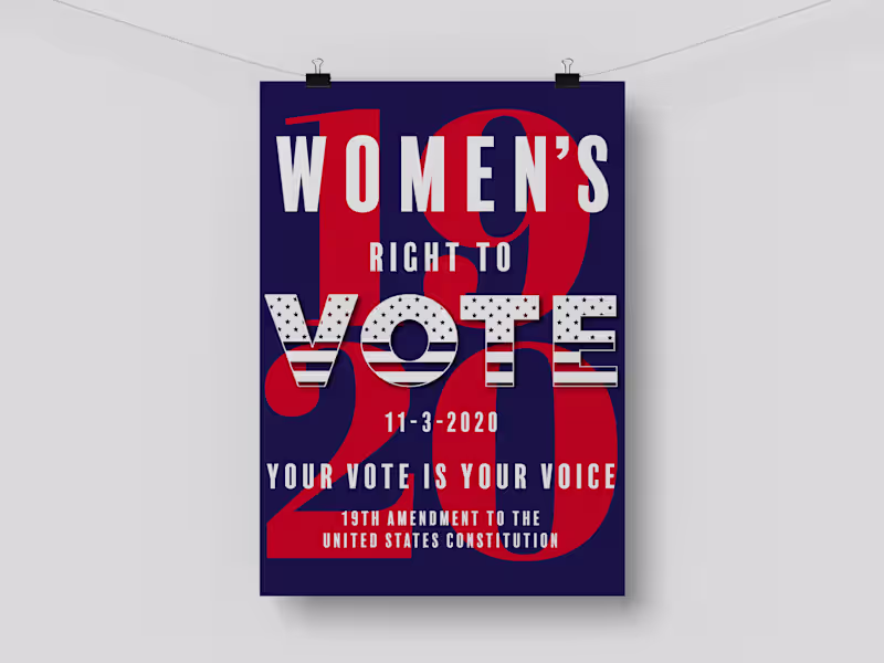 Cover image for Women’s Right to Vote Poster — Knight Owl Studio