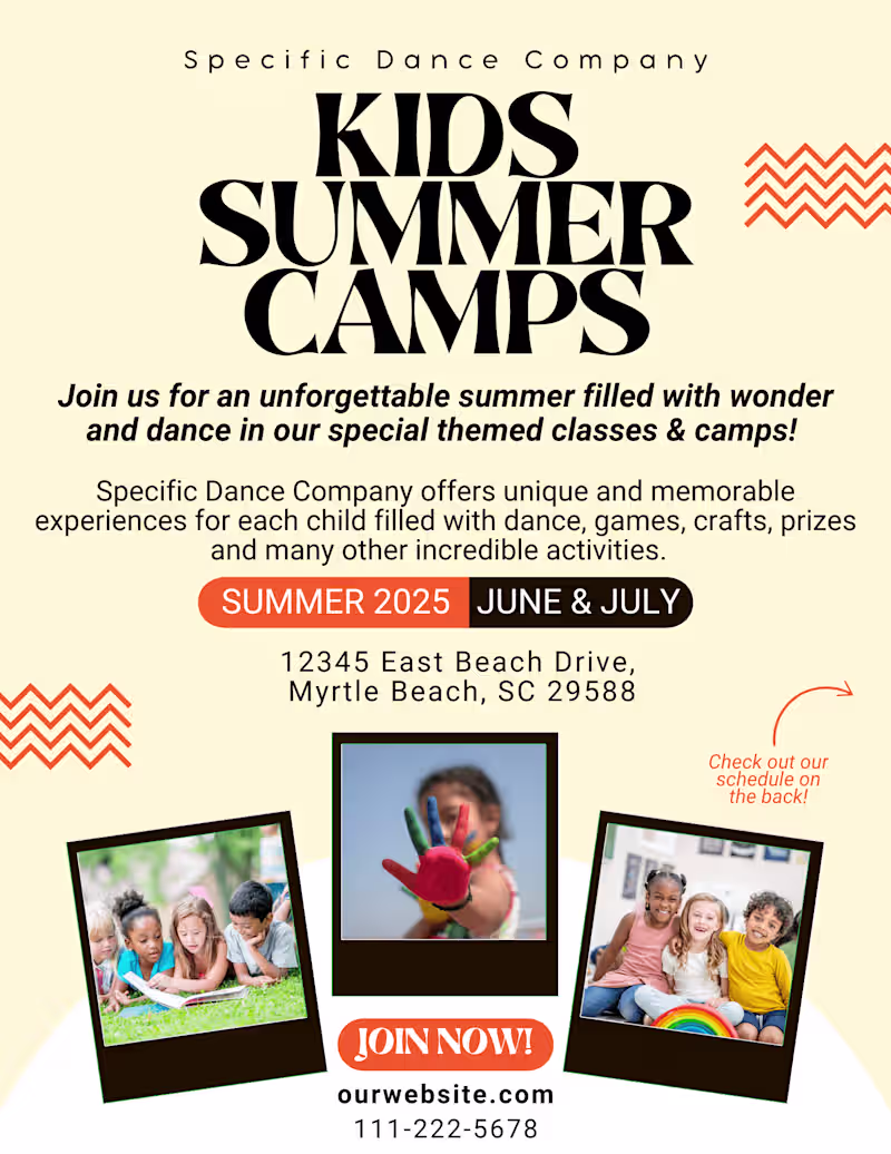 Cover image for Summer Camp Flyer for Dance Studio