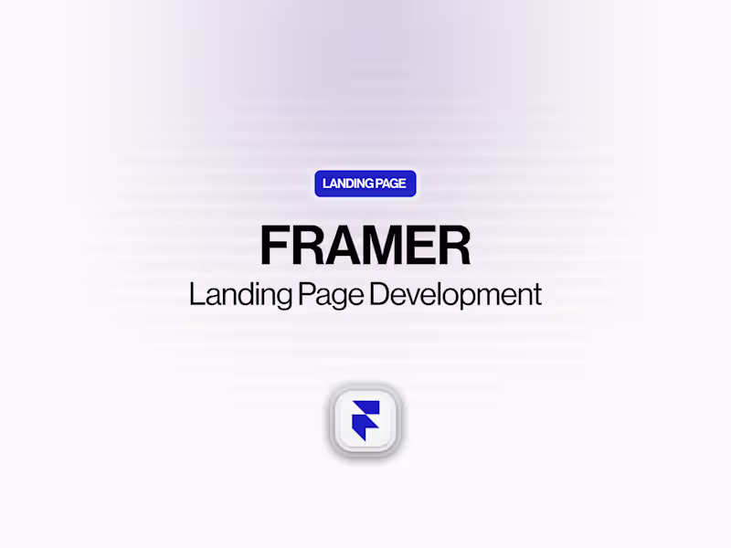 Cover image for Framer | Landing Page Development