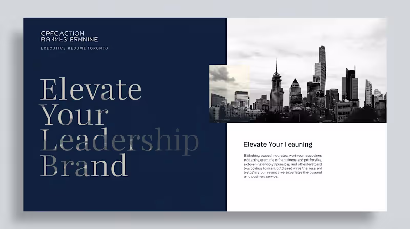 Cover image for Executive Resume Writing Services Toronto