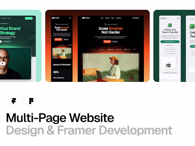 Cover image for Multi-Page Website Design & Framer Development