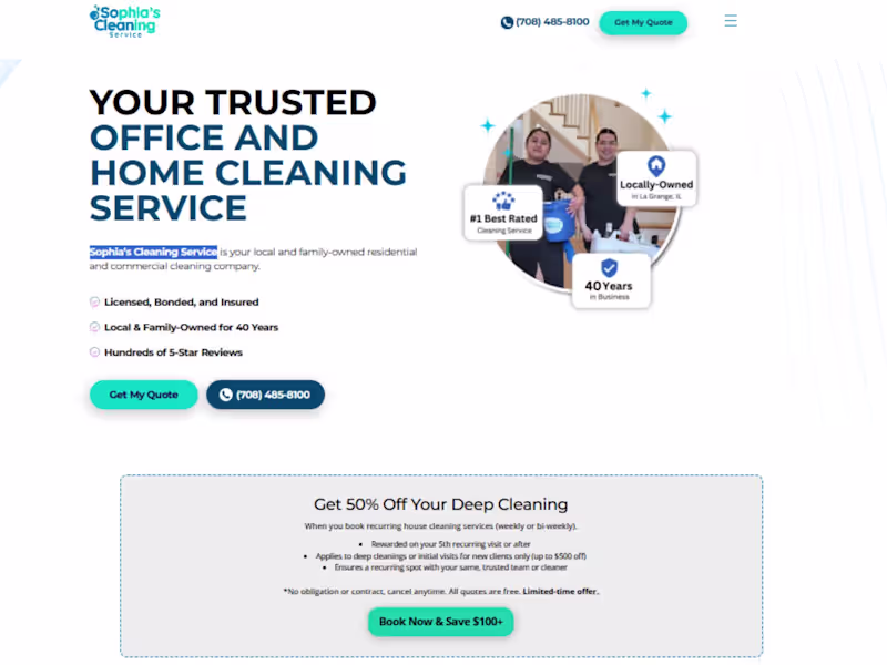 Cover image for Sophia’s Cleaning Service in La Grange, IL | Celebrating 40 Yea…