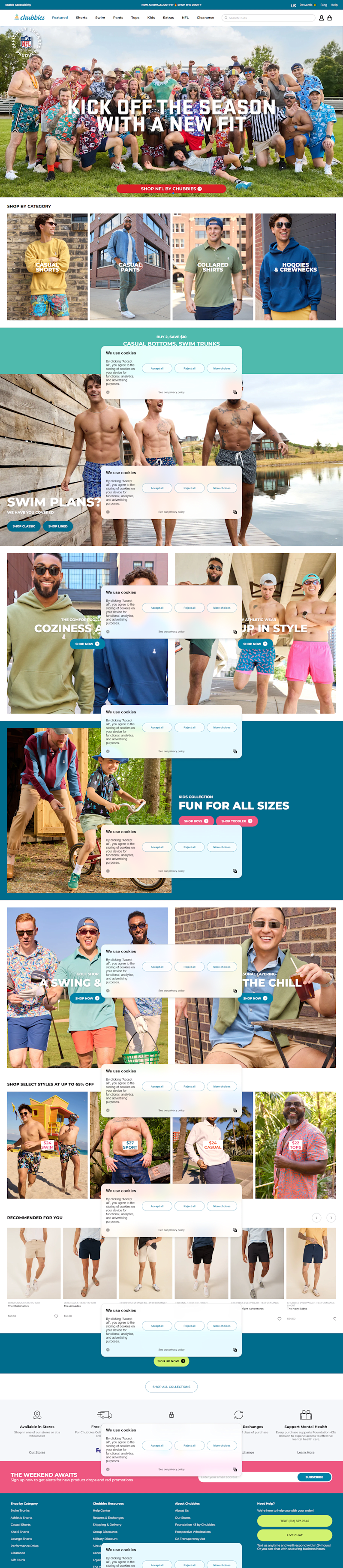 Cover image for Optimized Chubbies store with CRO updates to product page