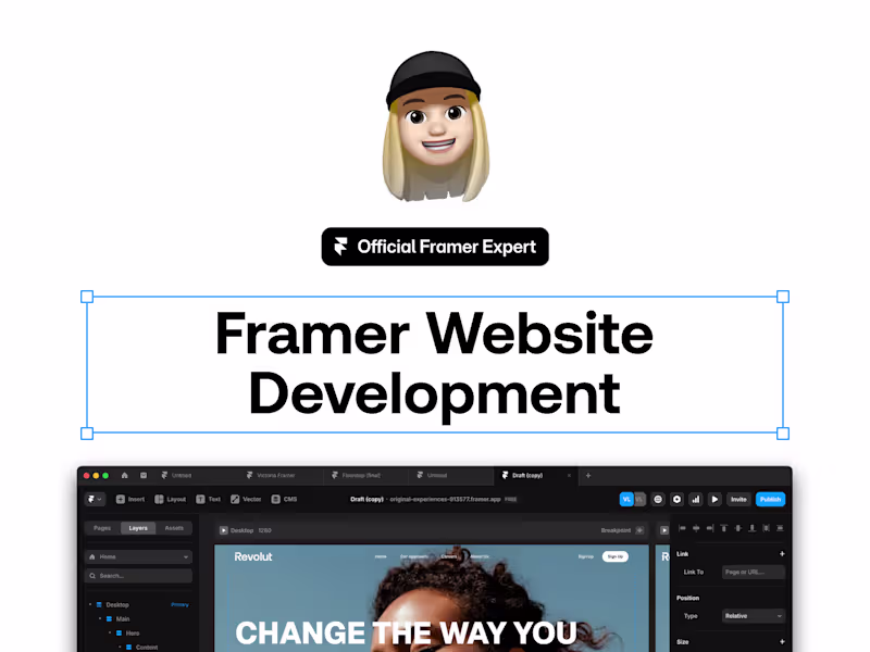 Cover image for Framer • Website Development