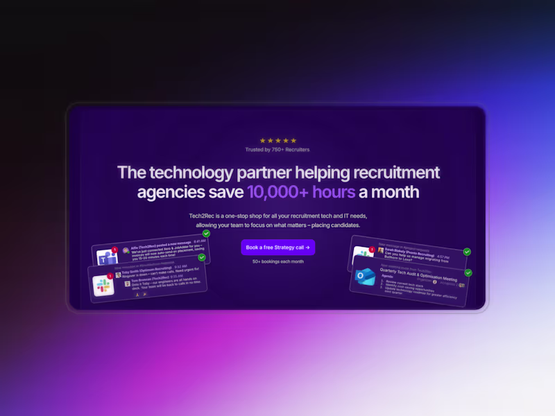 Cover image for Tech2Rec | Recruitment IT Services, Automation & Tech Management