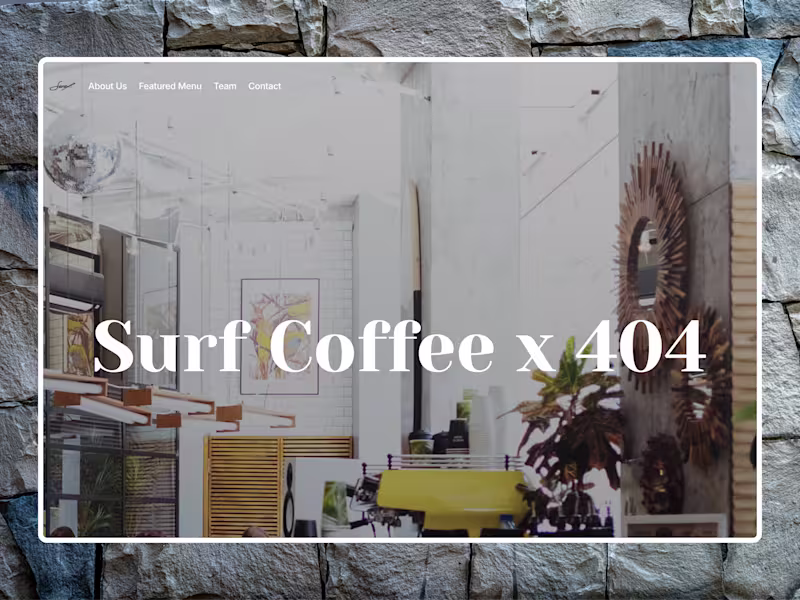 Cover image for Cafe website design 