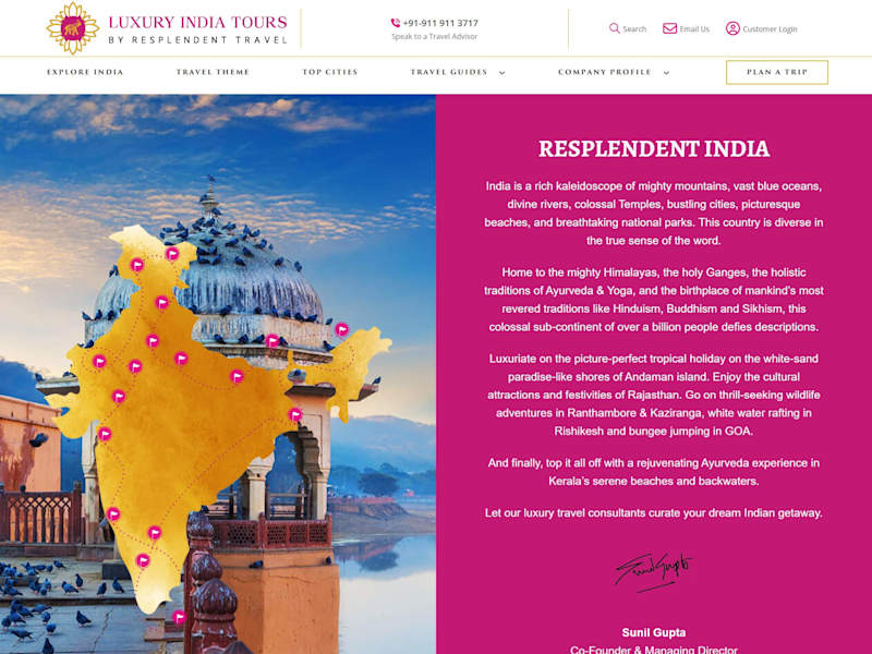Cover image for Luxury India Tours