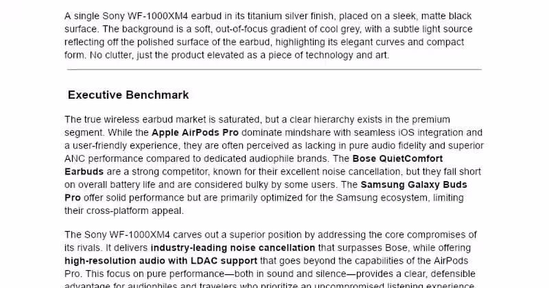 Cover image for SEO-Optimized Product Copy for Sony Earbuds
