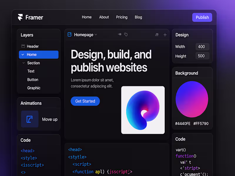 Cover image for No-Code Website Development using Framer