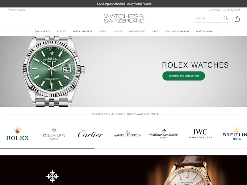 Cover image for Watches Of Switzerland UK | Luxury Watches, Designer Swiss Watc…