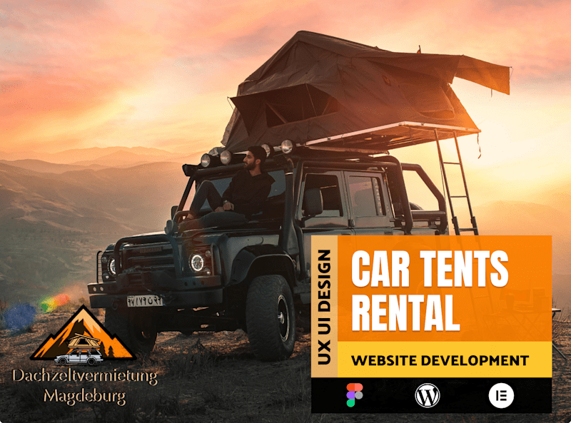 Cover image for Tent rental website UI design for camping booking