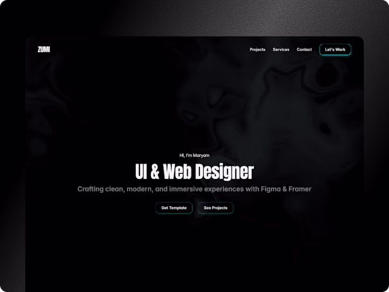 Cover image for ZUMI Portfolio Template Design