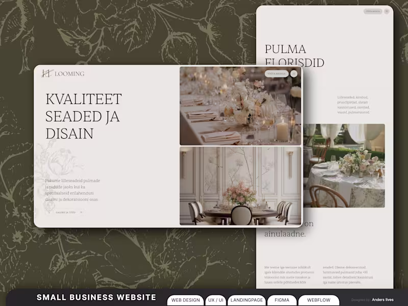Cover image for Small-Business Website for a Florist Service