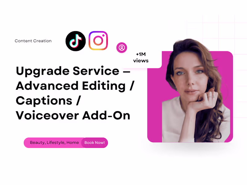 Cover image for Advanced Editing / Captions / Voiceover Add-On