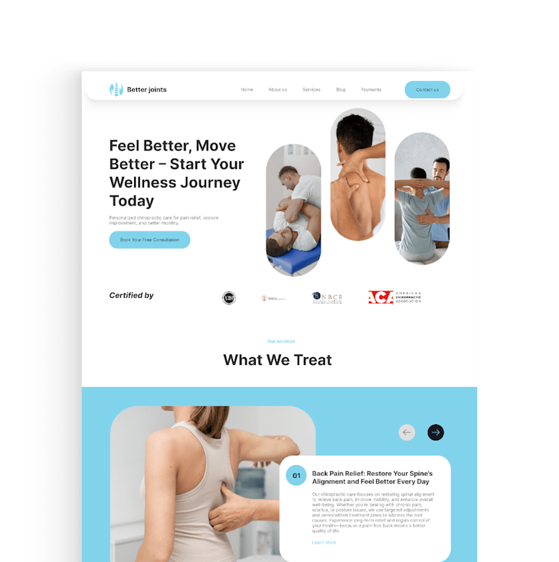 Cover image for Designing a high converting landing page for a chiropractor