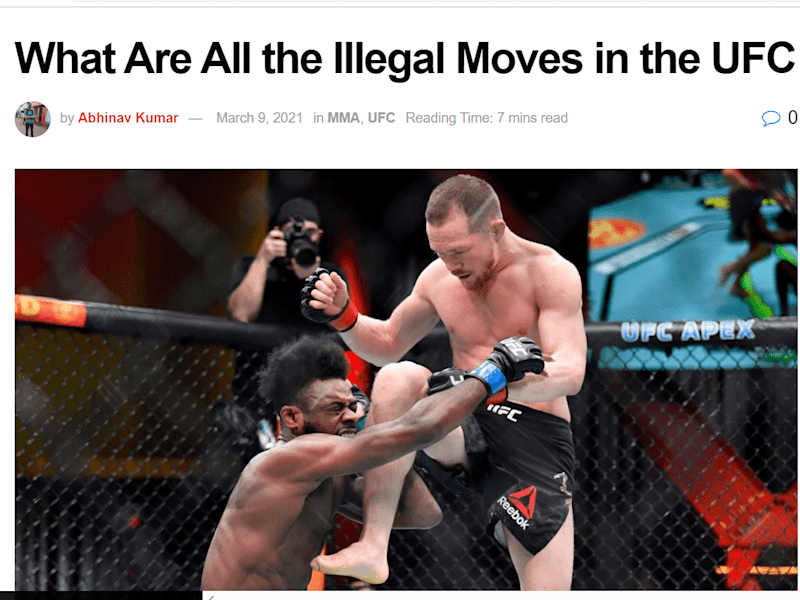 Cover image for What Are All the Illegal Moves in the UFC - Sportsmanor