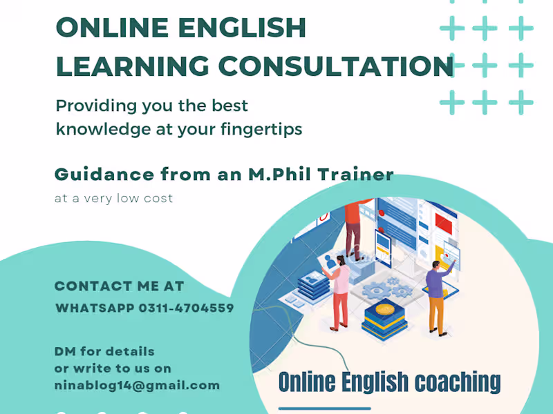Cover image for Providing lessons regarding English grammar, essay writing.