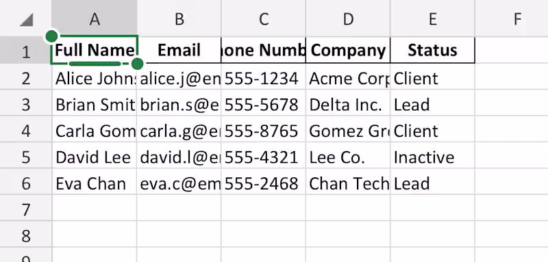 Cover image for Excel Cleanup Sample