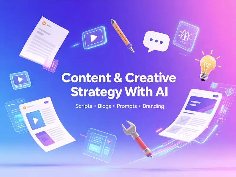 Cover image for Content & Creative Strategy With AI
