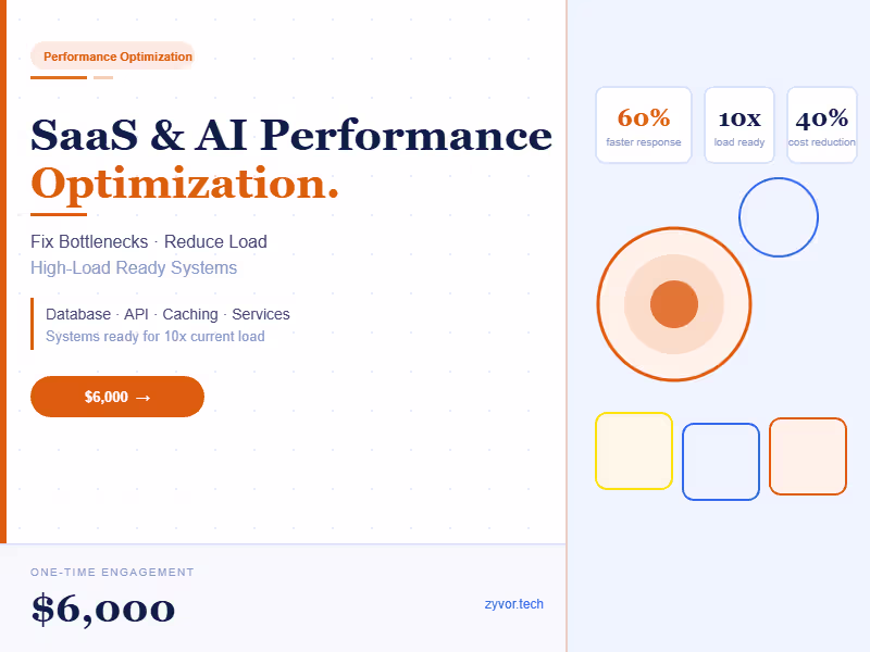 Cover image for SaaS & AI Performance Optimization for Scaling