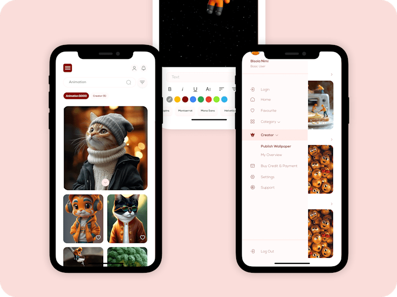Cover image for Wallpaper Mobile App Design 