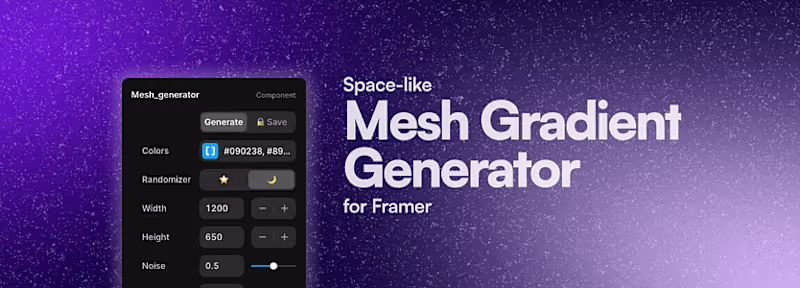 Cover image for Mesh Gradient Generator for Framer