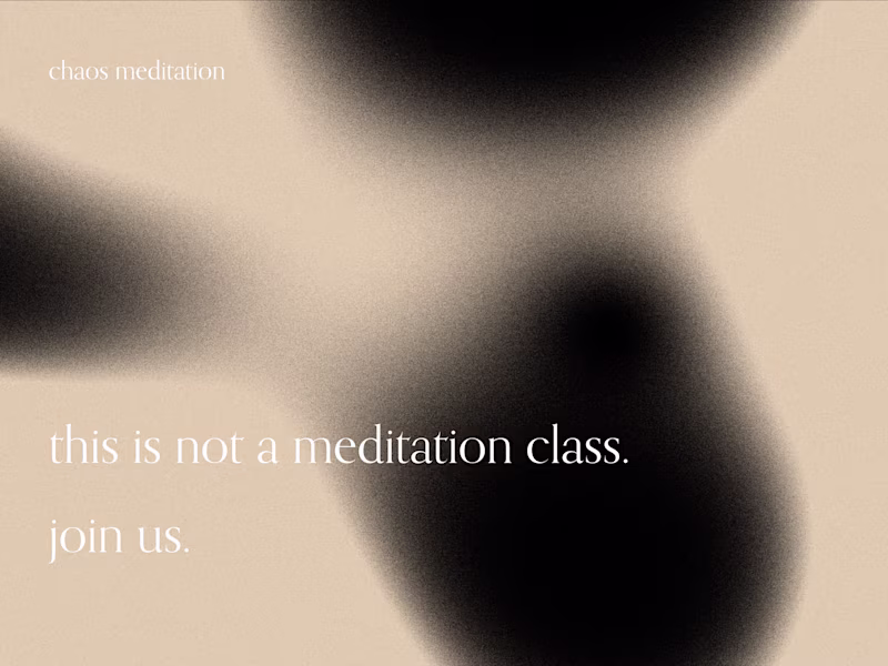 Cover image for CHAOS MEDITATION